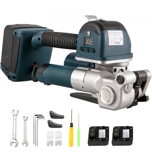 VEVOR Outil de Cerclage électrique 10-19 mm Cercleuse Automatique Kit Machine d'Emballage Tenue dans