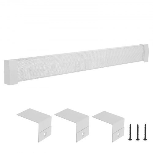 

VEVOR Cache pour Plinthe Chauffante, Série Premium, Couvercle pour Chauffage Électrique Standard, 1,83 m, Ventilation et Chaleur Efficaces, Cache de Remplacement Acier pour Chambre à Coucher, Blanc