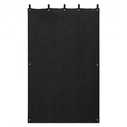 

VEVOR Couverture Insonorisante 2032 x 1219 mm Rideau Absorption Acoustique Studio, Tissu Tissé Polyester, Couverture à Œillet pour Réduire Réflexions Sonores, Isolation, Bloquer Lumière Bruit, Noir