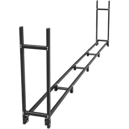 Vevor Range Bûche Abris Bois Ranger Porte-bûches Acier Couverture Noir 488 Cm