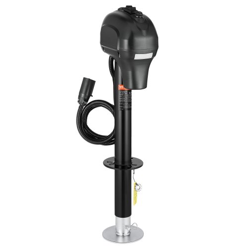 

VEVOR Cric de Remorque Électrique, 1588 kg, Cric de Camping-car Robuste avec Connecteur à 7 Broche, Manivelle, LED, Plage de Levage 240-815 mm, Résistant aux Intempéries, pour Remorques Camping-cars