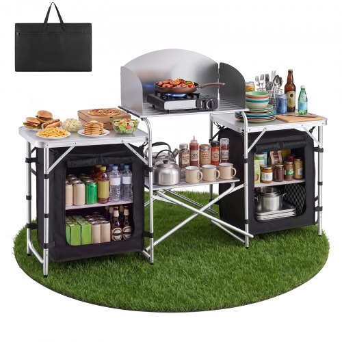 VEVOR Cuisine de Camping Pliable Table de Camping avec Rangement