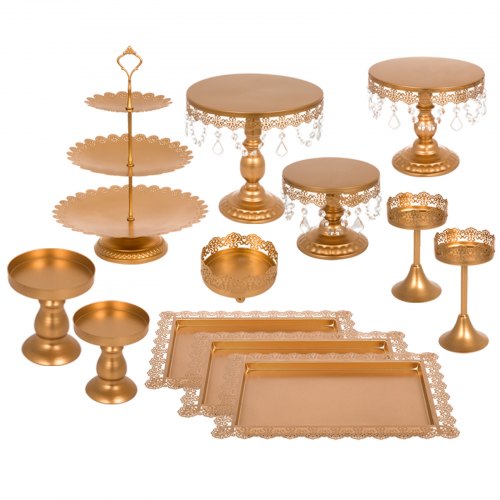 

Stand de Gâteau, Support de Gâteau 12 pcs, Plateau Rond en Kit Fer, Fête, Mariage