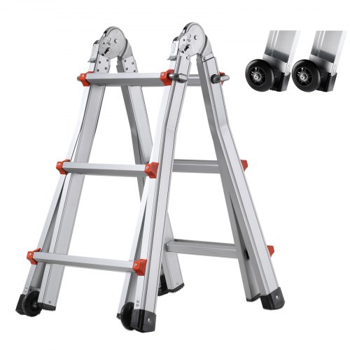 

VEVOR Échelle télescopique à cadre en A en aluminium 2880 mm 149,7 kg extérieur