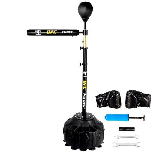 VEVOR Barre Rotative de Boxe Cible de Boxe Rotatif 360° Bâton Rotatif Matériel d'entrainement de Boxe Acier PU Mousse PE Professionnel (1pc, Noir)