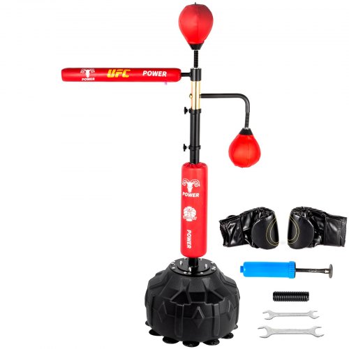 VEVOR Barre Rotative de Boxe Cible de Boxe Rotatif 360° Bâton Rotatif Matériel d'entrainement de Boxe Acier PU Mousse PE Professionnel (2pc, Rouge)