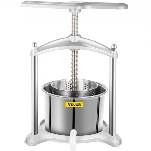 VEVOR Pressoir à Fruit Manuel Pressoir à Vin Raisin Inox 320 x 300 x 370 mm 3 L