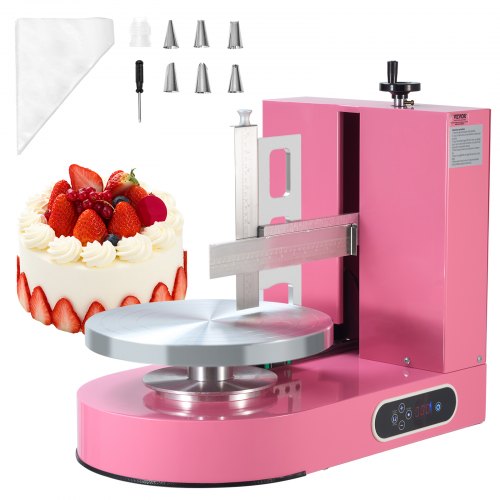 

VEVOR Machine à Glacer les Gâteaux 6-14 po Lisseur pour Glaçage Pâtisserie Rose