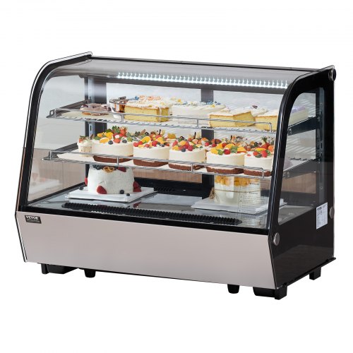 

VEVOR Vitrine Réfrigérée pour Pâtisserie Boulangerie Gâteaux 146 L 2 Niveaux