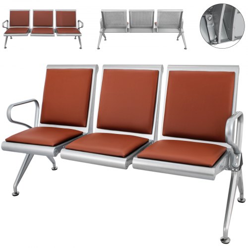 Banc Salle D'attente 3 Sièges En Cuir Pu Affaires Robuste Pour Invités Great