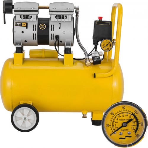 24L 8 bar sans huile Compresseur Air Silencieux faible bruit 500 W silencieuse