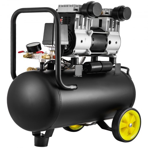 VEVOR Compresseur d'Air Sans Huile Portable Ultra Silencieux 30L 980W 180L/Min