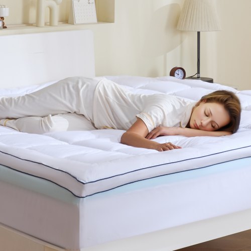 

VEVOR Surmatelas King Mousse Mémoire de Forme Rembourrage en Fibre 101,6 mm