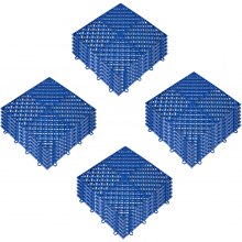 VEVOR Dalle de Terrasse Tuiles Imbriquées Polypropylène 25PCS 30,5x30,5cm Bleu