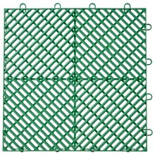 VEVOR Lot de 55 carreaux de sol entrelacés avec trou de vidange 30,5 x 30,5 cm pour l'extérieur Carrelage de sol carré en polypropylène Vert