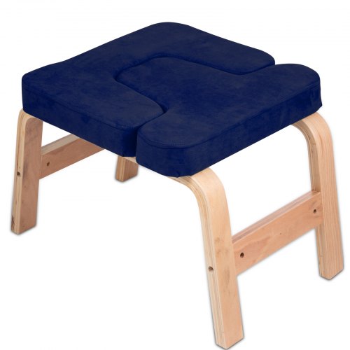 Chaise de Yoga Inversion Poirier en Bois Daim 200KG Entraînement Fitness