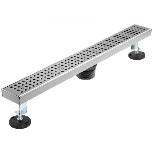 Vevor Caniveau Douche Inox Siphon Sol Drain évacuation Eau 914x70 Mm En Argent