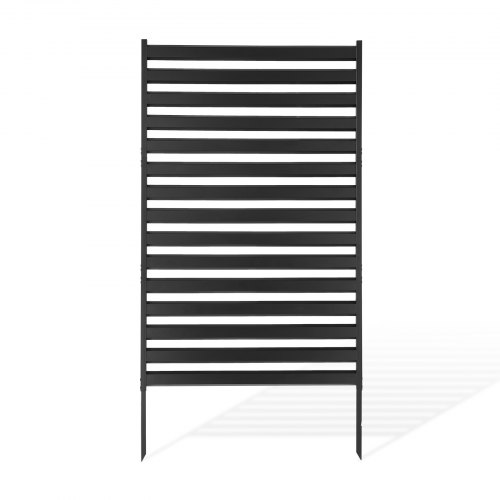

VEVOR Panneau Brise Vue Extérieur en Métal 96,5x152,4 cm Paravent Extérieur Décoratif Autoportant, Séparation de Jardin, Écran d'Intimité, avec Piquets de Sol, Hauteur Réglable, en Acier Galvanisé, Noir