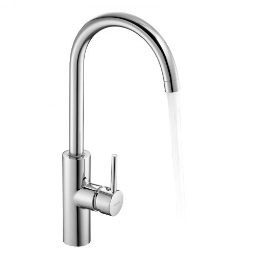 

VEVOR Robinet Automatique sans Contact, Mitigeur d’Évier avec Capteur à Poignée Unique, Mélangeur d’Eau Chaude et Froide Réglable Mains Libres, pour Tuyau 9,5 mm, Bar Cuisine Salle de Bain, Chromé