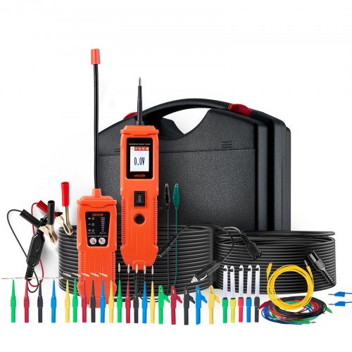 

VEVOR Testeur de Circuit Automobile 8-35 V DC, Testeur de Tension avec Écran Couleur TFT et Éclairage, Sonde avec Câble 6 m, pour Test de Polarité Résistance Continuité Traçage de Ligne Diode