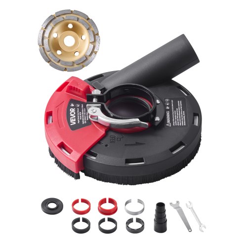 

VEVOR Capot de Protection pour Meuleuse d'Angle 100-125 mm Capot Anti-poussière pour Meuleuse Angulaire, avec 6 Rondelles de Serrage, Meule 125 mm, Protection pour Meulage de Surfaces en Bois, Béton