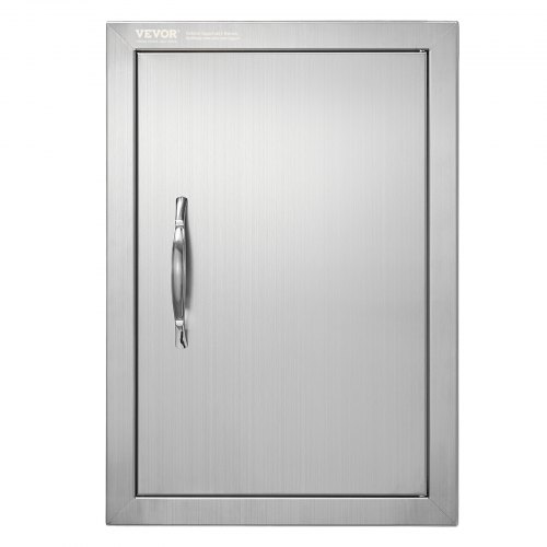 

VEVOR Porte d'Accès pour Barbecue, Simple Porte de Cuisine Extérieure 355x508x46 mm, Porte Encastrée en Acier Inoxydable Réversible, avec Poignée, pour Îlot de Barbecue, Placard Extérieure, Jardin