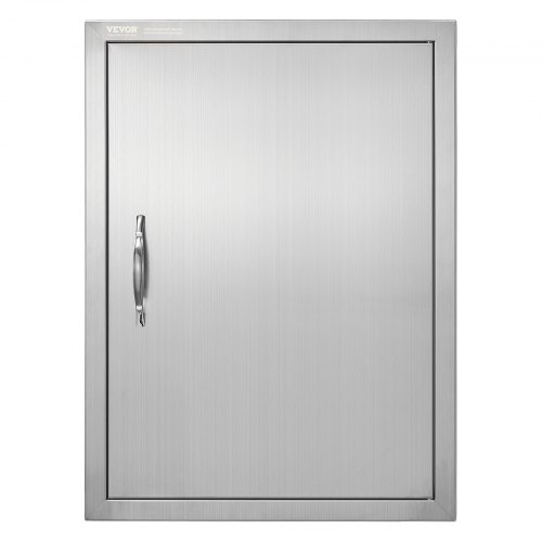 

VEVOR Porte d'Accès pour Barbecue, Simple Porte de Cuisine Extérieure 508x686x46 mm, Porte Encastrée en Acier Inoxydable Réversible, avec Poignée, pour Îlot de Barbecue, Placard Extérieure, Jardin