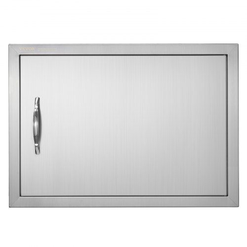 

VEVOR Porte d'Accès pour Barbecue, Simple Porte de Cuisine Extérieure 610x432x46 mm, Porte Encastrée en Acier Inoxydable Réversible, avec Poignée, pour Îlot de Barbecue, Placard Extérieure, Jardin