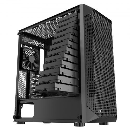 

VEVOR Boîtier PC Gamer Tour Moyenne 4 Ventilateurs 120 mm pour Carte Mère ATX