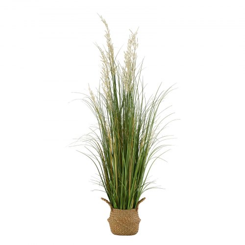 

VEVOR Herbe Artificielle en Pot 119,4 cm Roseaux Artificiels avec Panier Tressé, Fausse Plante Artificielle pour Intérieur Extérieur, Jardin, Bureau, Décoration Chambre, Salon, Pendaison Crémaillère