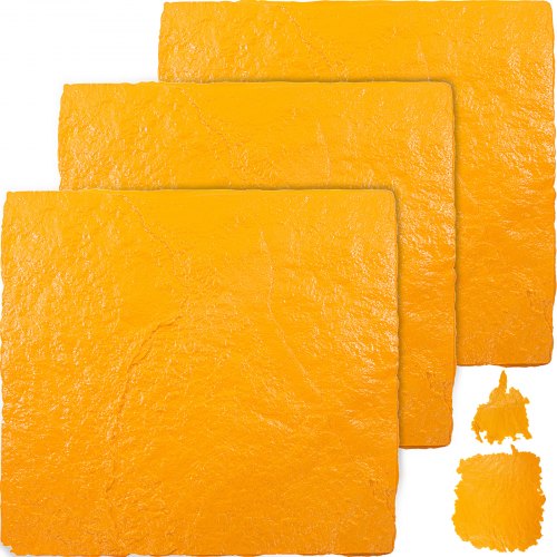 Vevor Moule De Béton Imprimé Matrice Peaux Pierre Décoratif 91x91 Cm 4 Pcs Jaune