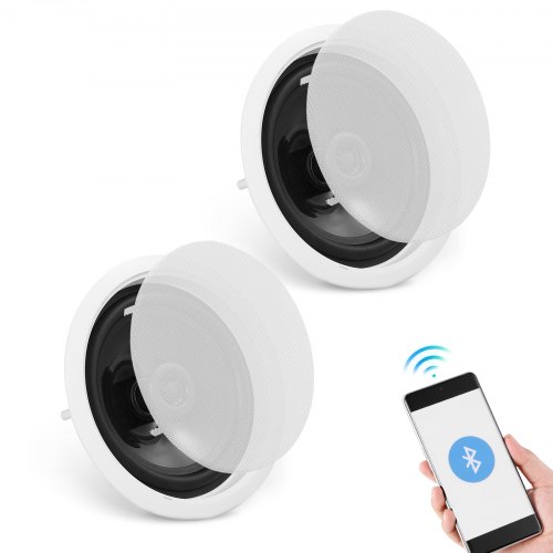 

VEVOR Haut-parleurs de plafond Bluetooth mural encastré 2PCS 16,5 cm 150 W