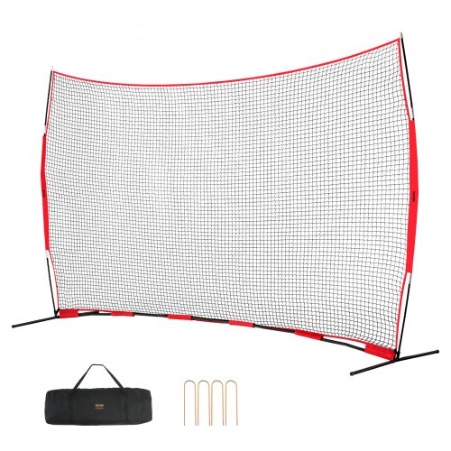 

VEVOR Filet d'Entraînement de Baseball Softball 507x312 cm, Filet de Protection Pare-ballons Portable avec Sac de Transport, Équipement d'Entraînement pour Receveur Crosse, Football, Hockey, Jardin