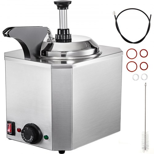 VEVOR 650 W Chauffe-Chocolat électrique Fudge Chaud Nacho Fromage Distributeur de Chocolat Siphon de