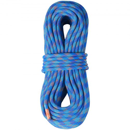 

VEVOR Corde d'Escalade Dynamique 10,2 mm 40 m, Corde de Sécurité Extérieure Tension de Rupture 25 kN, en Fibre Extensible avec Mousquetons, pour Évasion, Descente en Rappel, Sauvetage Incendie, Bleu