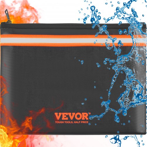 VEVOR Sac Anti-Feu Imperméable 33x25,5 cm Porte-Documents Ignifuge Jusqu'à 1093 ? Pochette Anti Feu