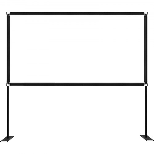VEVOR Écran de Projection avec Support 100 254 cm Toile de Projection sur Pied HD 16:9 226x140 cm Écran de Projecteur en Alu Vision Large 160° Portable Présentation Salle Multimédia Cinéma Plein Air