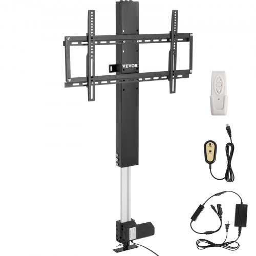 VEVOR Support TV Télévisions 26 à 60 pouces, Pied TV Universel Téléviseur LCD/LED/Plasma Incurvés Hauteur Réglable 107,4-187,4 cm Charge Maximal 60 kg 1000 N Soulever Abaisser TV 73 x 107,4 cm
