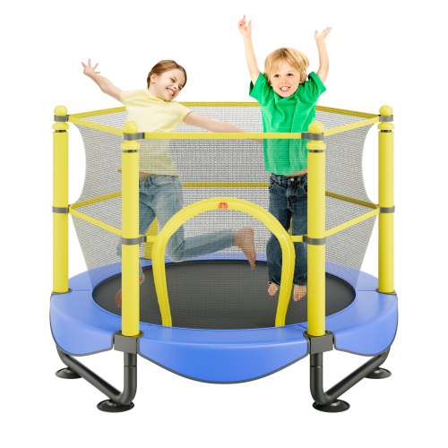 

VEVOR Trampoline pour Enfants 152,4 cm Mini Trampoline Extérieur Intérieur pour Tout-petits avec Filet de Sécurité Panier de Basket et Balles Océan Cadeau d'Anniversaire pour Enfants de 3 ans et Plus