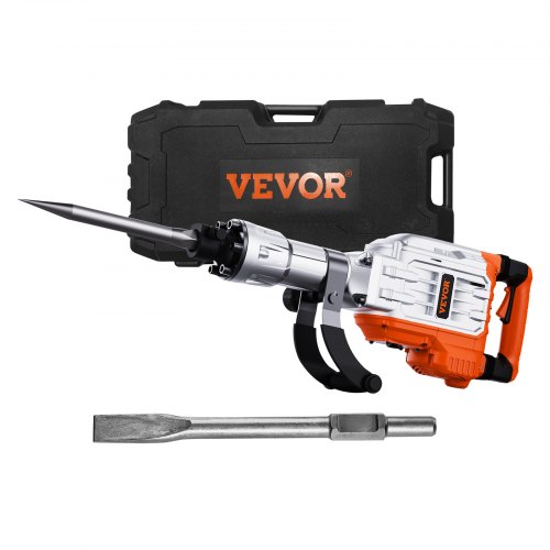 VEVOR Marteau Piqueur Perforateur Burineur Démolition 3500 W 2 Burins 1900 BPM