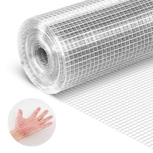 

VEVOR Grillage Galvanisé Maille Carrée 12,7 mm, Grillage Soudé en Rouleau 1 x 20 m Diamètre de Fil Métallique 0,80 mm pour Clôture de Jardin, Enclos à Poules, Cages à Lapin, Protection de Plantes