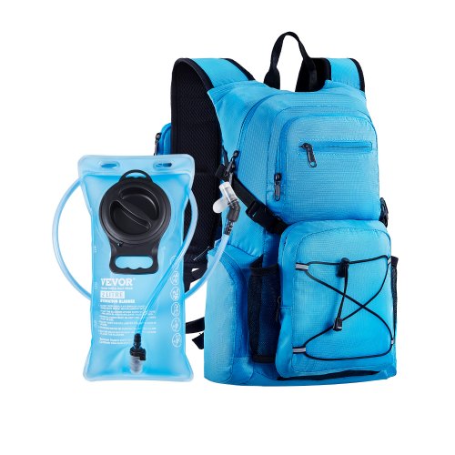 

VEVOR Sac à dos d'hydratation 25 L, sac à dos d'eau isolé avec poche à eau en TPU 2 L, sac à dos de randonnée avec rangement pour homme et femme, pour randonnée, course à pied, cyclisme, camping, bleu