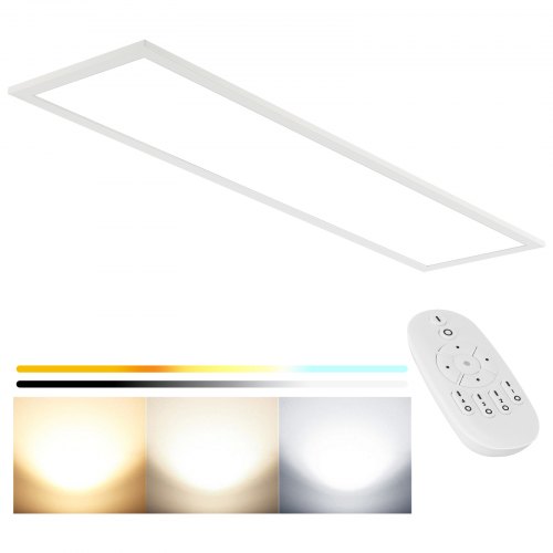 VEVOR Plafonnier LED avec Télécommande 3000 lm 30 W Panneau LED Intensité Variable Température de Co