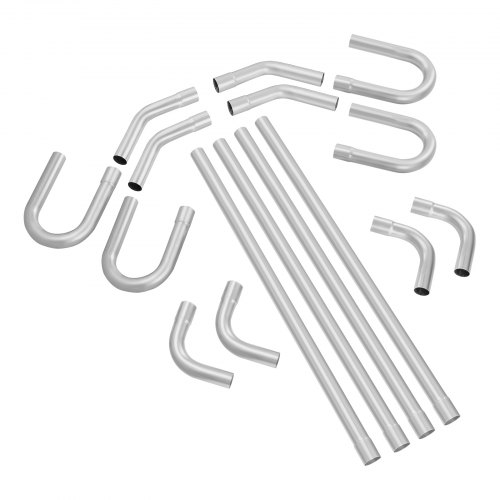 

VEVOR Kit de Tuyau d'Échappement Universel 16PCs, Ensemble d'Échappement en Acier Galvanisé, avec Joint à Ajustage Glissant, pour Système d'Échappement, Garage, Atelier, Réparation Auto, Magasin 4S