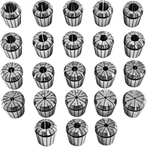 Vevor Mandrins De Serrage Mandrin à Pinces Er40 1 Kit 23pcs 3-25mm Fraiseuse Cnc