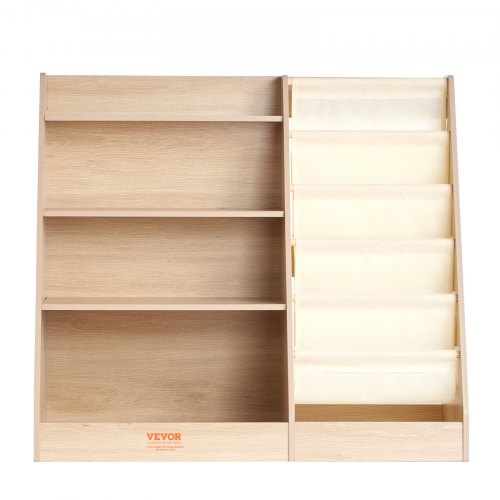 

VEVOR Bibliothèque pour Enfants 4 niveaux, Meuble de Rangement 10 Compartiments au Total, Étagère de Rangement pour Livres et Jouets, pour Chambre d'Enfant, Salle de Jeux, Jardin d'Enfants, Crèche
