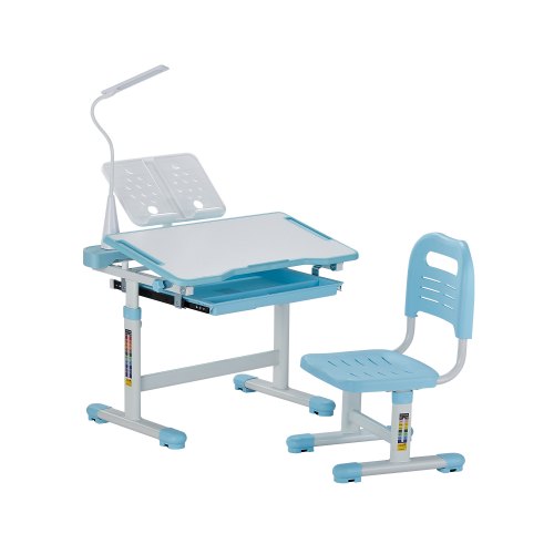 VEVOR Ensemble chaise et bureau pour enfants avec lampe de table