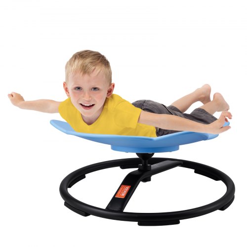 

VEVOR Chaise pivotante éléphant pour enfants, 100 kg, carrousel sensoriel pour autisme, siège rotatif à 360°, avec base en métal antidérapante, pour coordination, équilibre et concentration, bleu