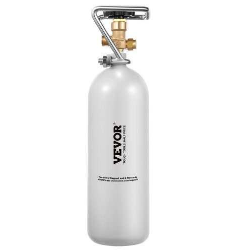 

VEVOR Bouteille de CO2 SANS GAZ Capacité de 2 kg, Cylindre de Gaz CO2 en Acier Allié, Réservoir de Gaz avec Valve DIN477, Poignée et Pression Réglable, pour Tireuse à Bière Pression et Machine à Soda