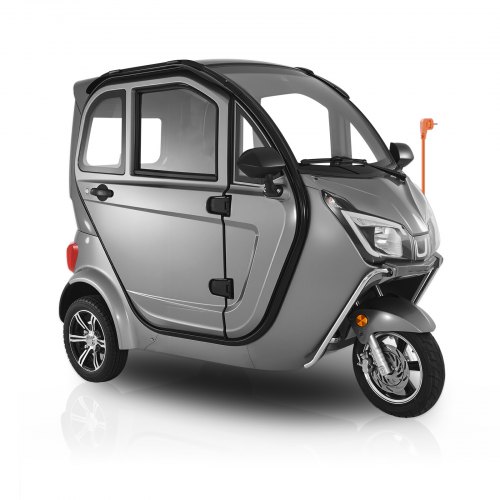 

VEVOR Scooter de Mobilité Fermé pour Personnes Âgées 3 Roues, Scooter de Mobilité Électrique pour Adultes Seniors 3 Places 1500 W, Charge 295 kg, Portée 60 km, Déverrouillage Distance, Tout-terrain
